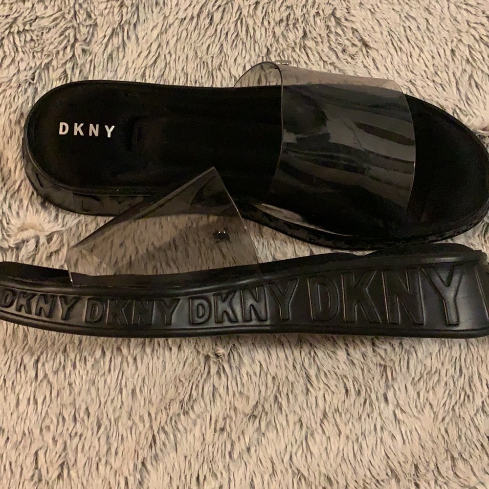 DKNY slides black with clear top